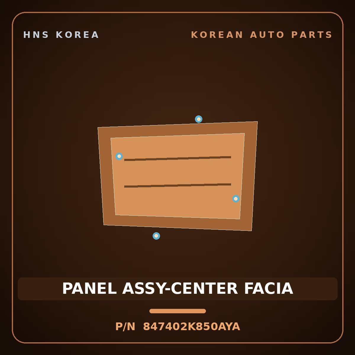 Genuine Mobis PANEL ASSY-CENTER FACIA 847402K850AYA for Soul 2012 HNS Parts Korea