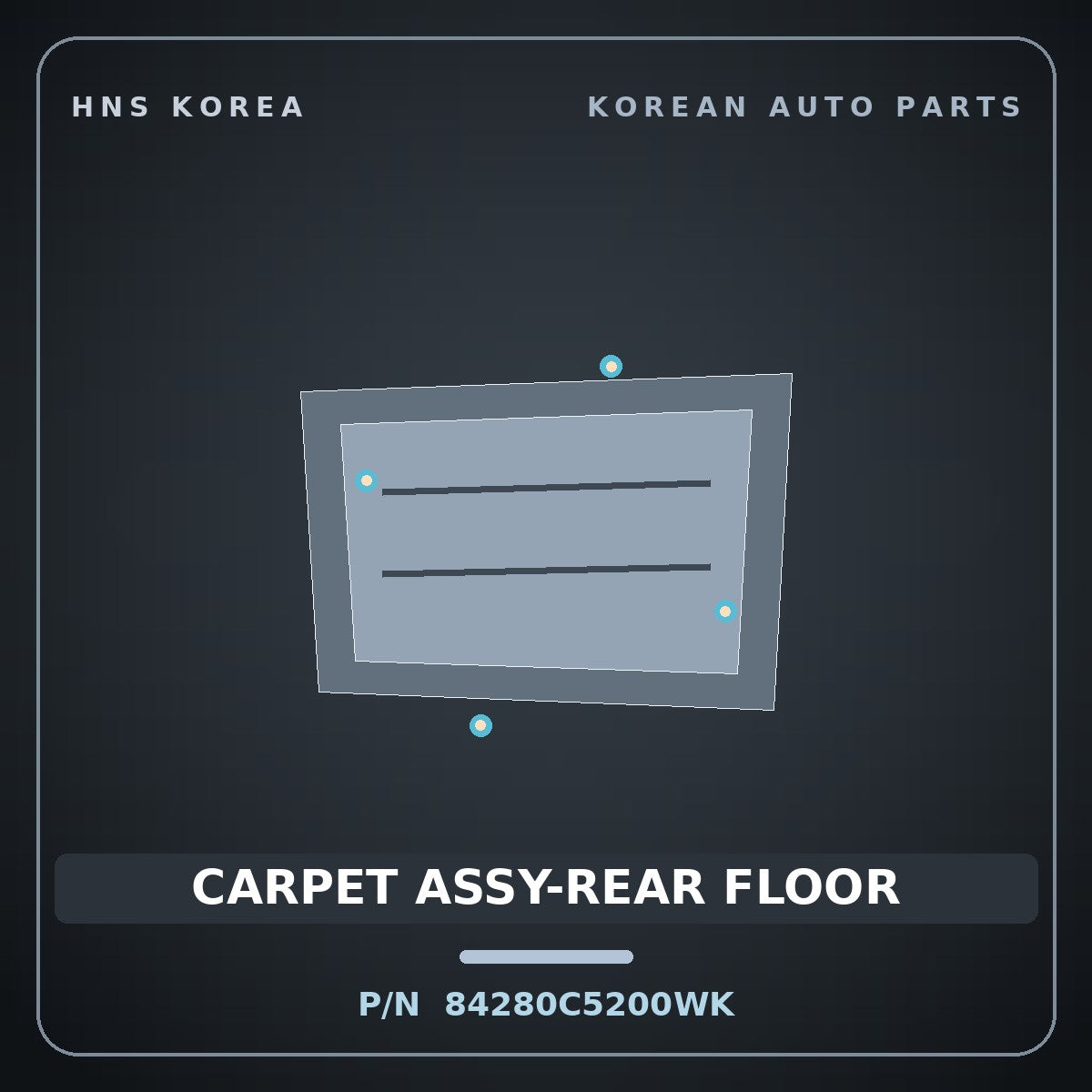 Genuine Mobis CARPET ASSY-REAR FLOOR 84280C5200WK for Sorento 2015 HNS Parts Korea