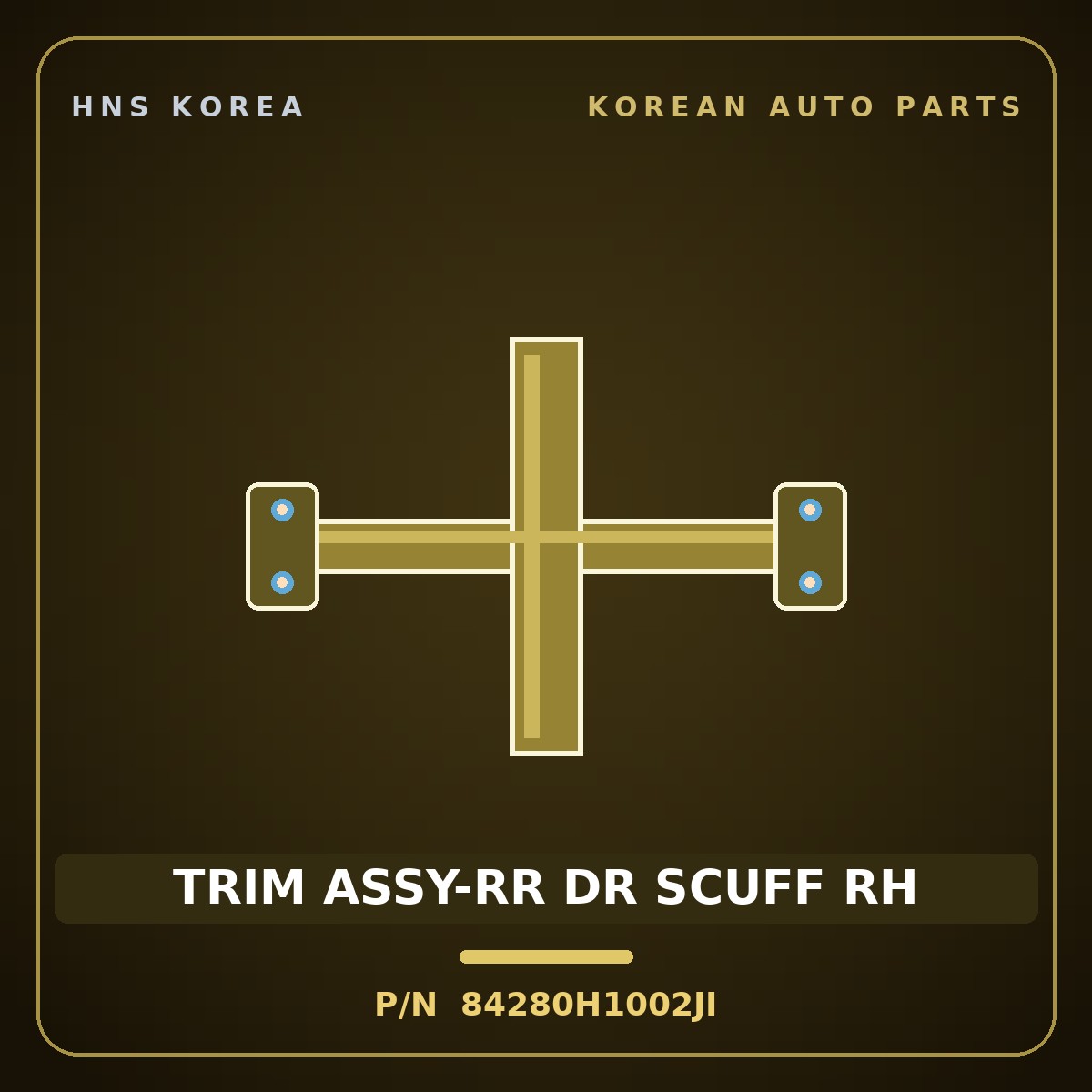 Genuine Mobis TRIM ASSY-RR DR SCUFF RH 84280H1002JI for Terracan 2000 HNS Parts Korea
