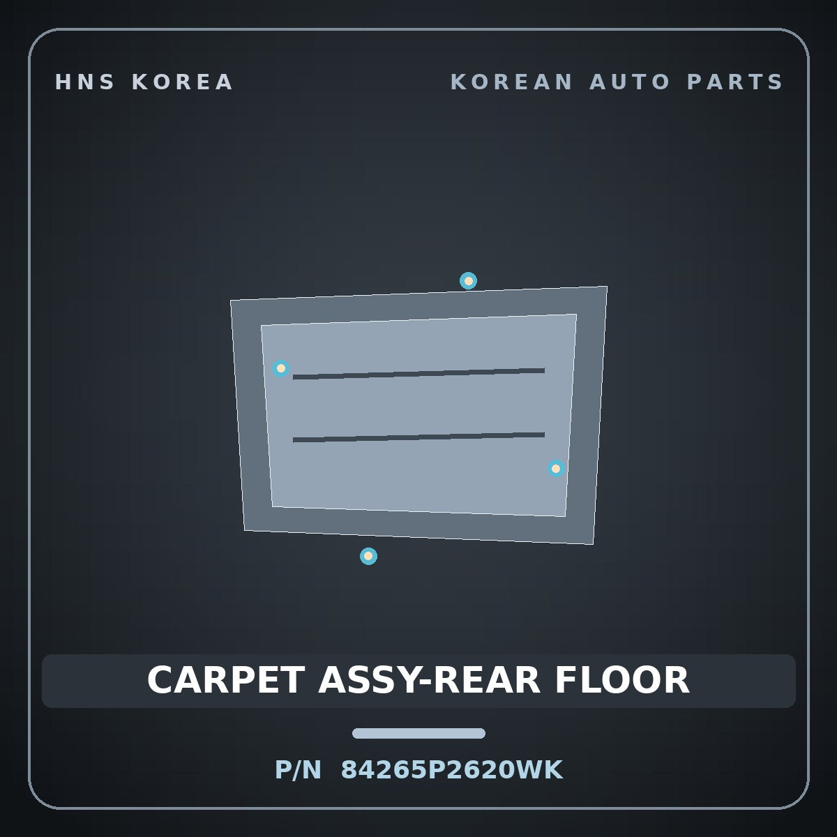 Genuine Mobis CARPET ASSY-REAR FLOOR 84265P2620WK for Sorento 2023 HNS Parts Korea