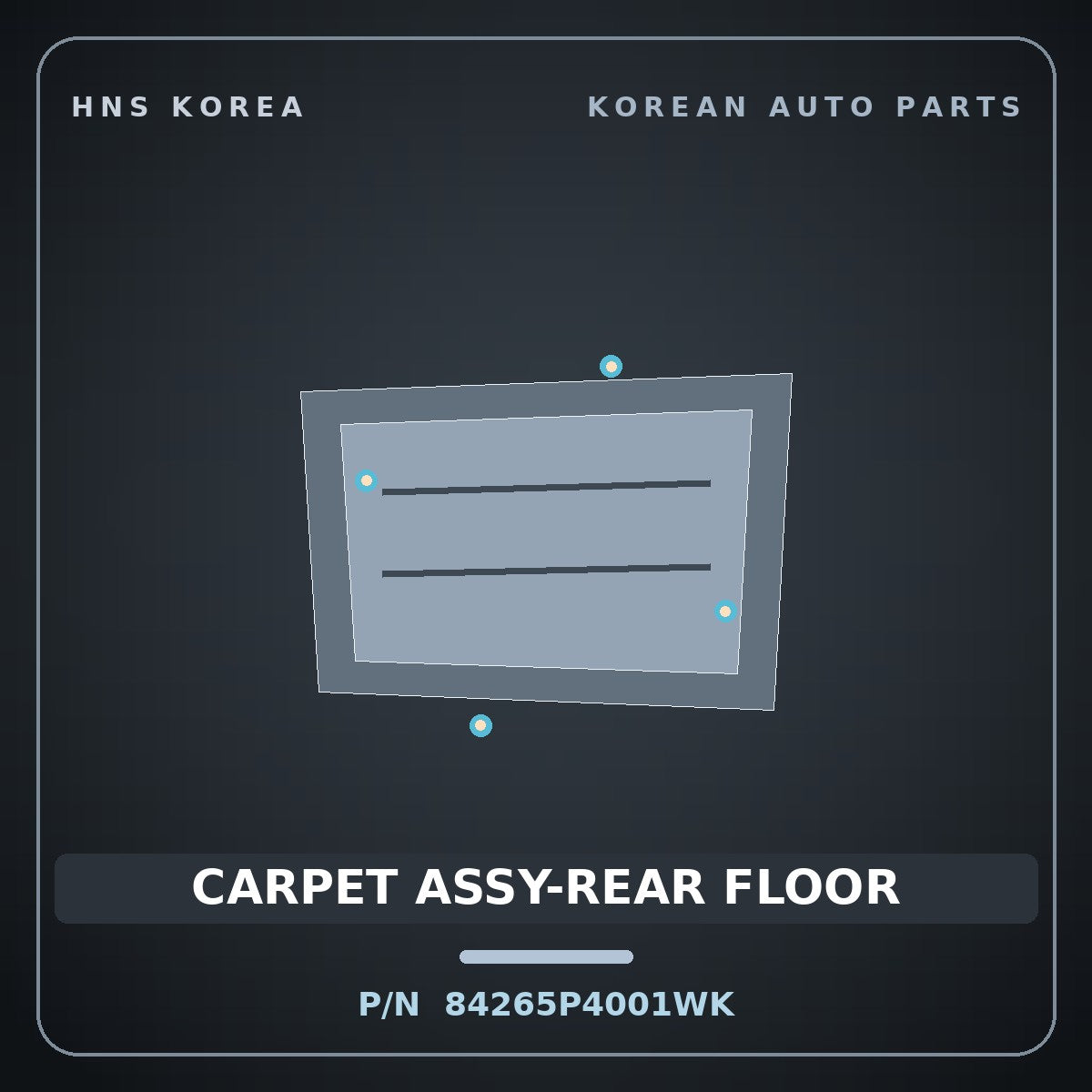 Genuine Mobis CARPET ASSY-REAR FLOOR 84265P4001WK for Sorento 2020 HNS Parts Korea