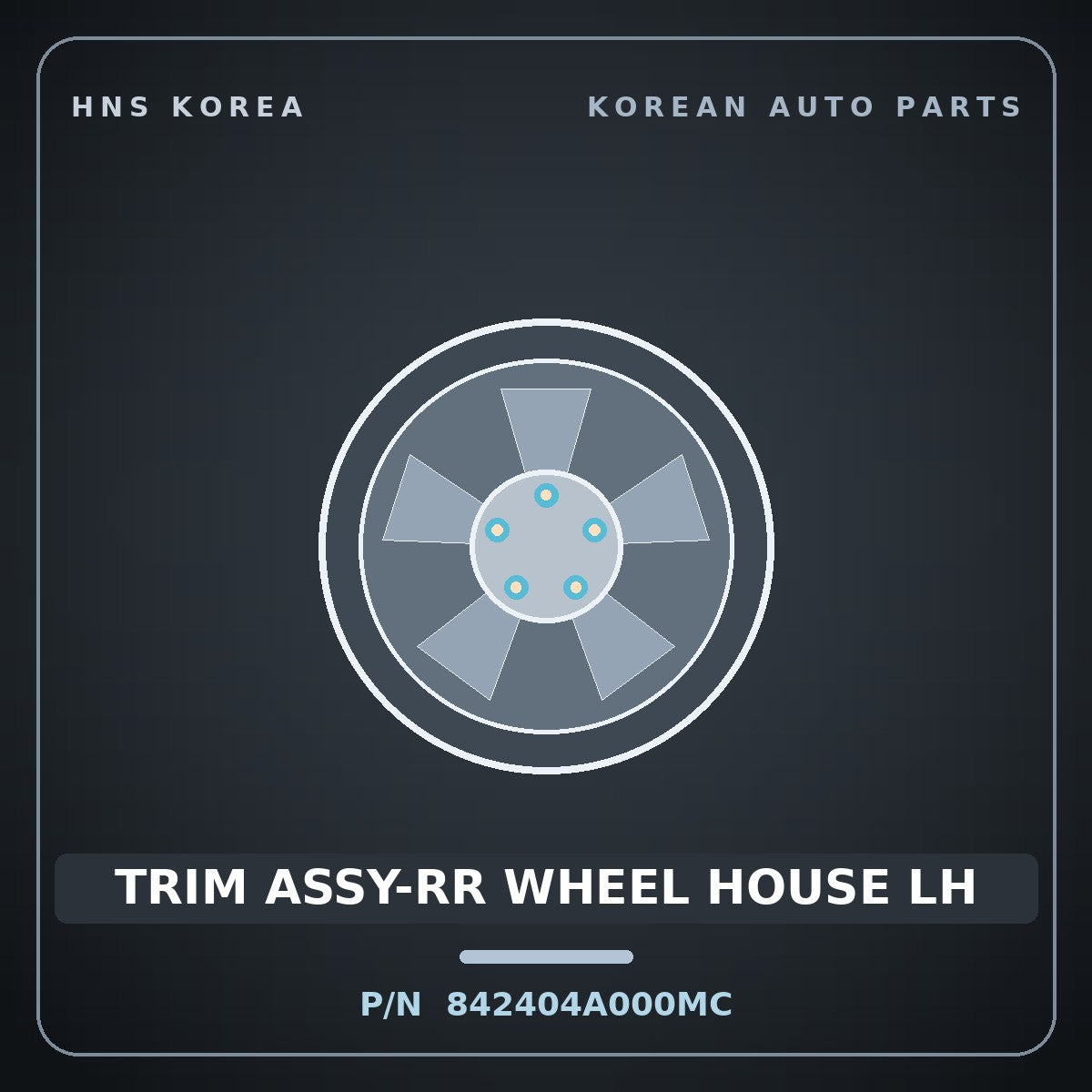 Genuine Mobis TRIM ASSY-RR WHEEL HOUSE LH 842404A000MC for Grand Starex 1997 HNS Parts Korea