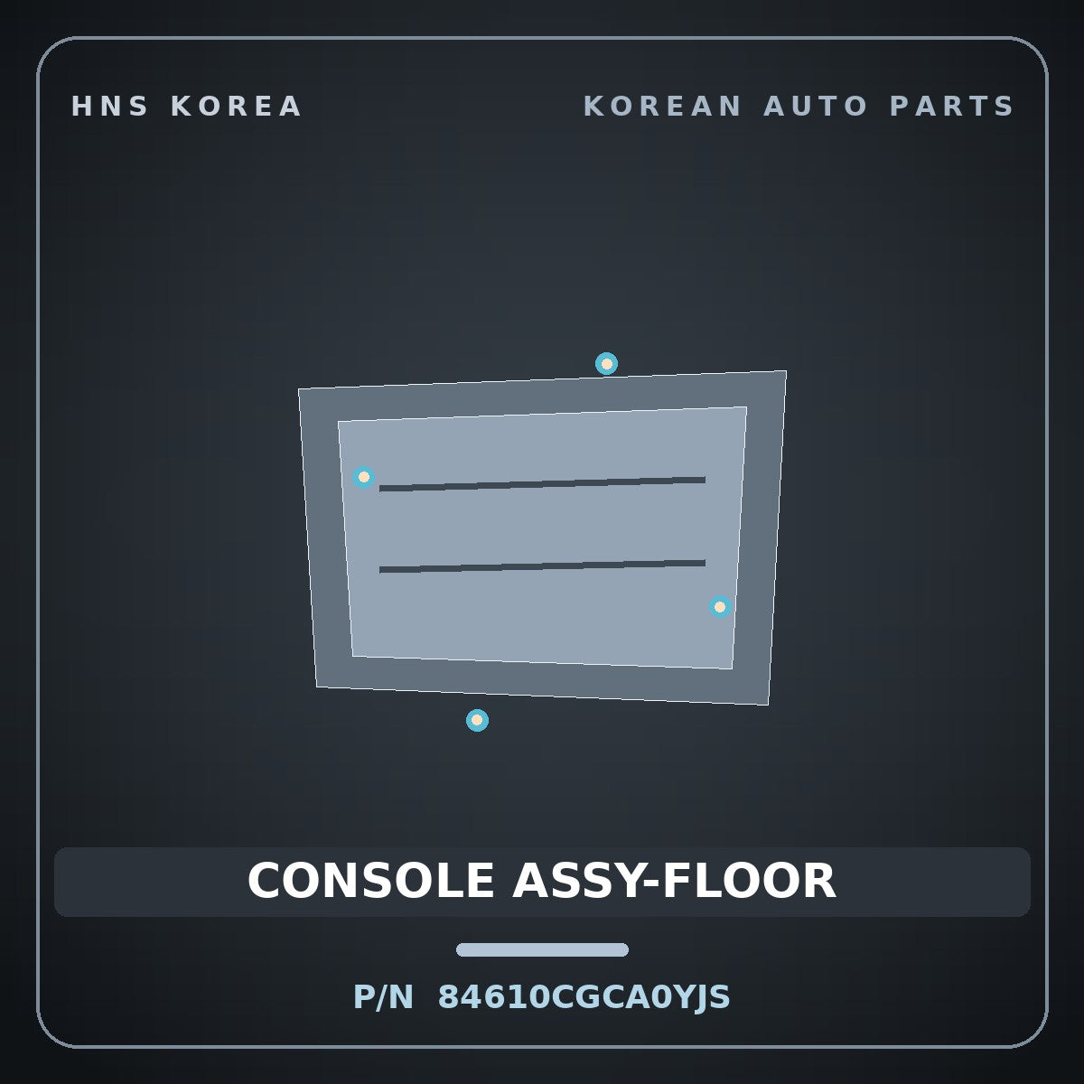 Genuine Mobis CONSOLE ASSY-FLOOR 84610CGCA0YJS for Staria 2026 HNS Parts Korea