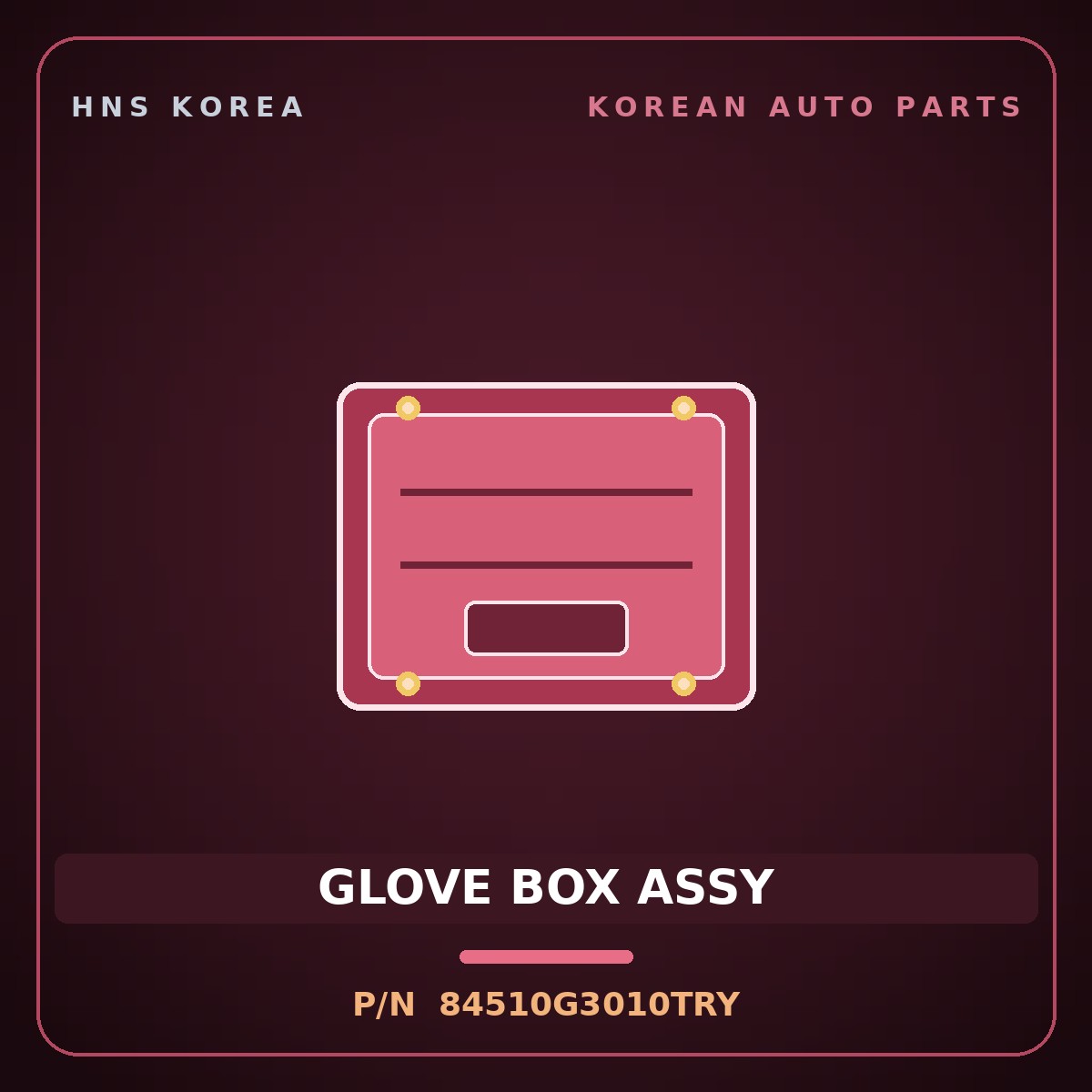 Genuine Mobis GLOVE BOX ASSY 84510G3010TRY for i30 2017 HNS Parts Korea