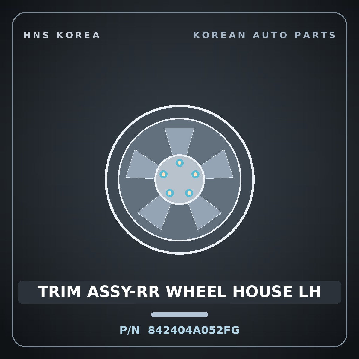 Genuine Mobis TRIM ASSY-RR WHEEL HOUSE LH 842404A052FG for Grand Starex 2002 HNS Parts Korea