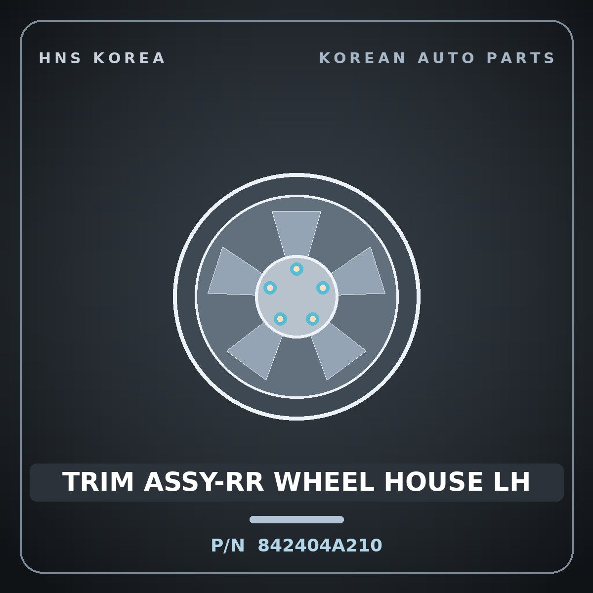 Genuine Mobis TRIM ASSY-RR WHEEL HOUSE LH 842404A210 for Grand Starex 1997 HNS Parts Korea