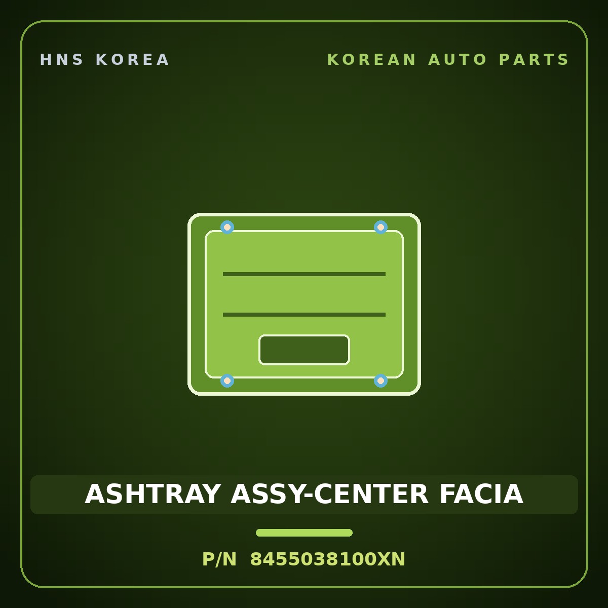 Genuine Mobis ASHTRAY ASSY-CENTER FACIA 8455038100XN for Sonata 1999 HNS Parts Korea