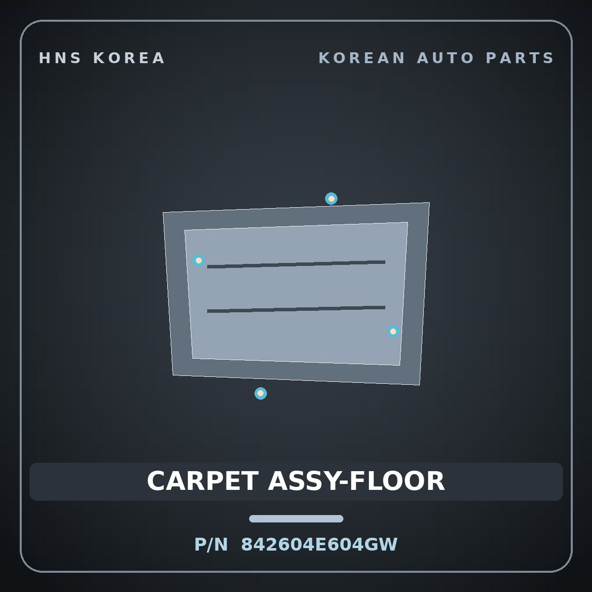 Genuine Mobis CARPET ASSY-FLOOR 842604E604GW for Bongo 2004 HNS Parts Korea