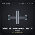 Genuine Mobis MOULDING ASSY-RR DR FRAME,LH 83850DB000 for Niro 2022 HNS Parts Korea