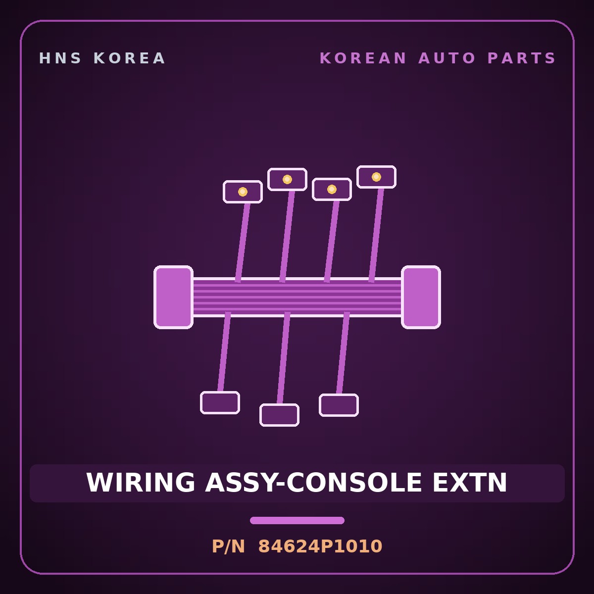 Genuine Mobis WIRING ASSY-CONSOLE EXTN 84624P1010 for Sportage 2022 HNS Parts Korea