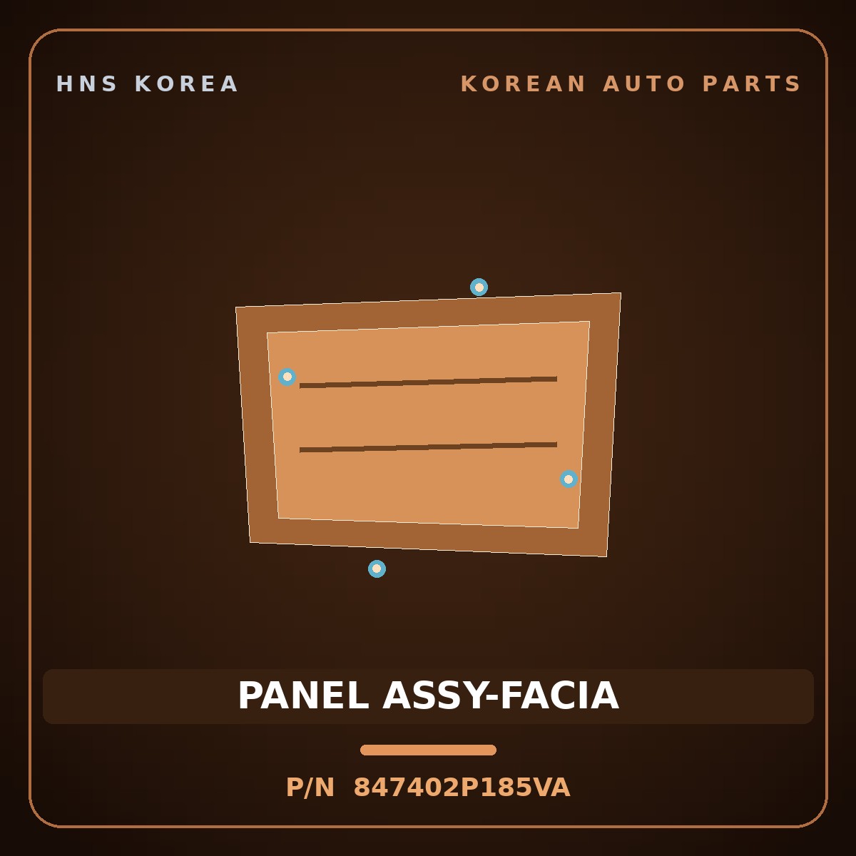 Genuine Mobis PANEL ASSY-FACIA 847402P185VA for Sorento 2012 HNS Parts Korea