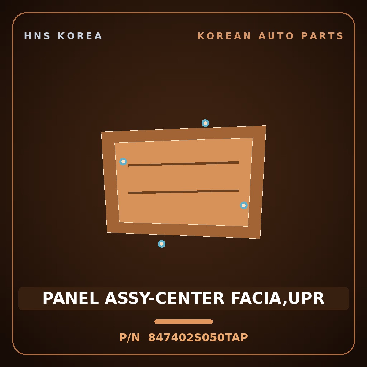 Genuine Mobis PANEL ASSY-CENTER FACIA,UPR 847402S050TAP for Tucson 2010 HNS Parts Korea