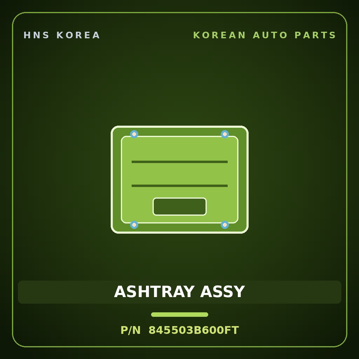 Genuine Mobis ASHTRAY ASSY 845503B600FT for Equus 2001 HNS Parts Korea