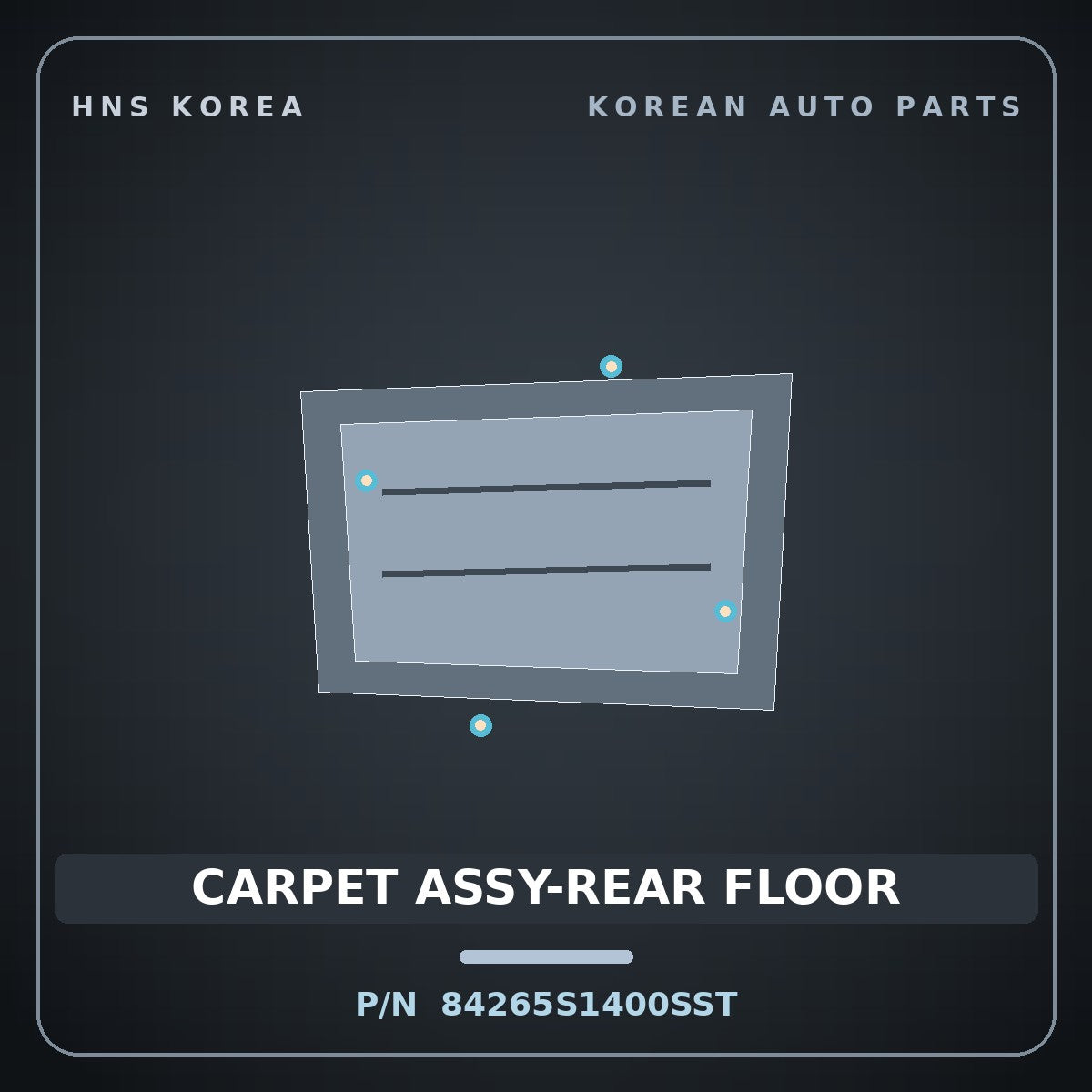 Genuine Mobis CARPET ASSY-REAR FLOOR 84265S1400SST for Santa Fe 2020 HNS Parts Korea