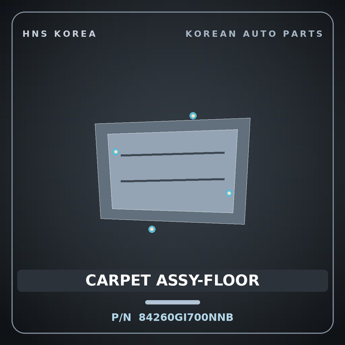Genuine Mobis CARPET ASSY-FLOOR 84260GI700NNB for Ioniq 5 2021 HNS Parts Korea