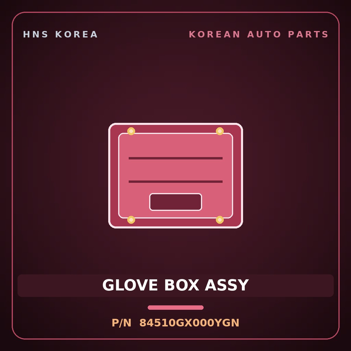 Genuine Mobis GLOVE BOX ASSY 84510GX000YGN for Casper 2024 HNS Parts Korea