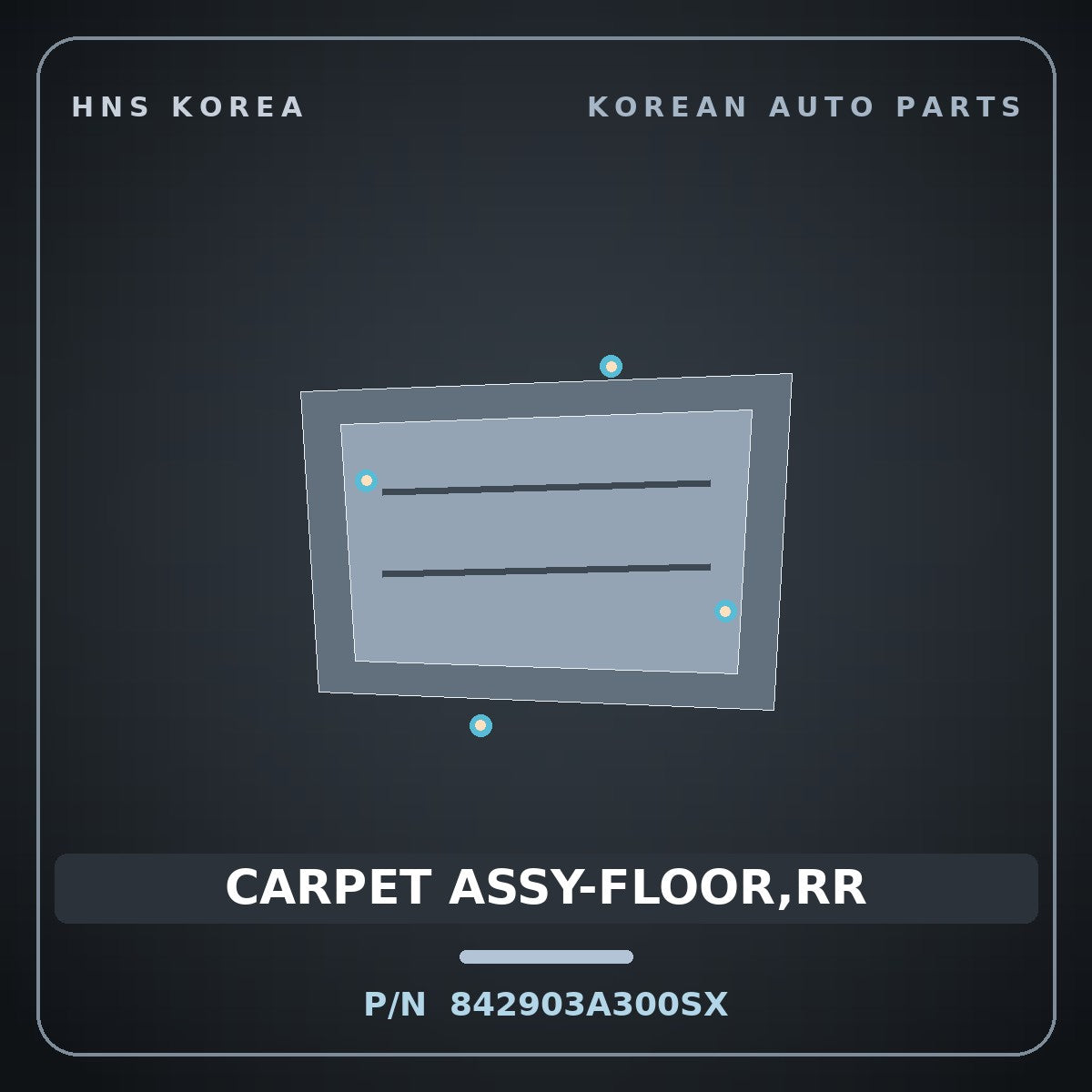 Genuine Mobis CARPET ASSY-FLOOR,RR 842903A300SX for Trajet 1999 HNS Parts Korea