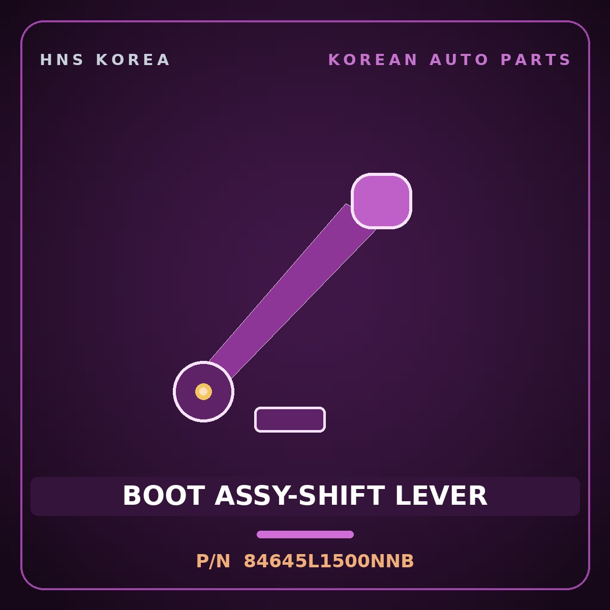 Genuine Mobis BOOT ASSY-SHIFT LEVER 84645L1500NNB for Sonata 2023 HNS Parts Korea