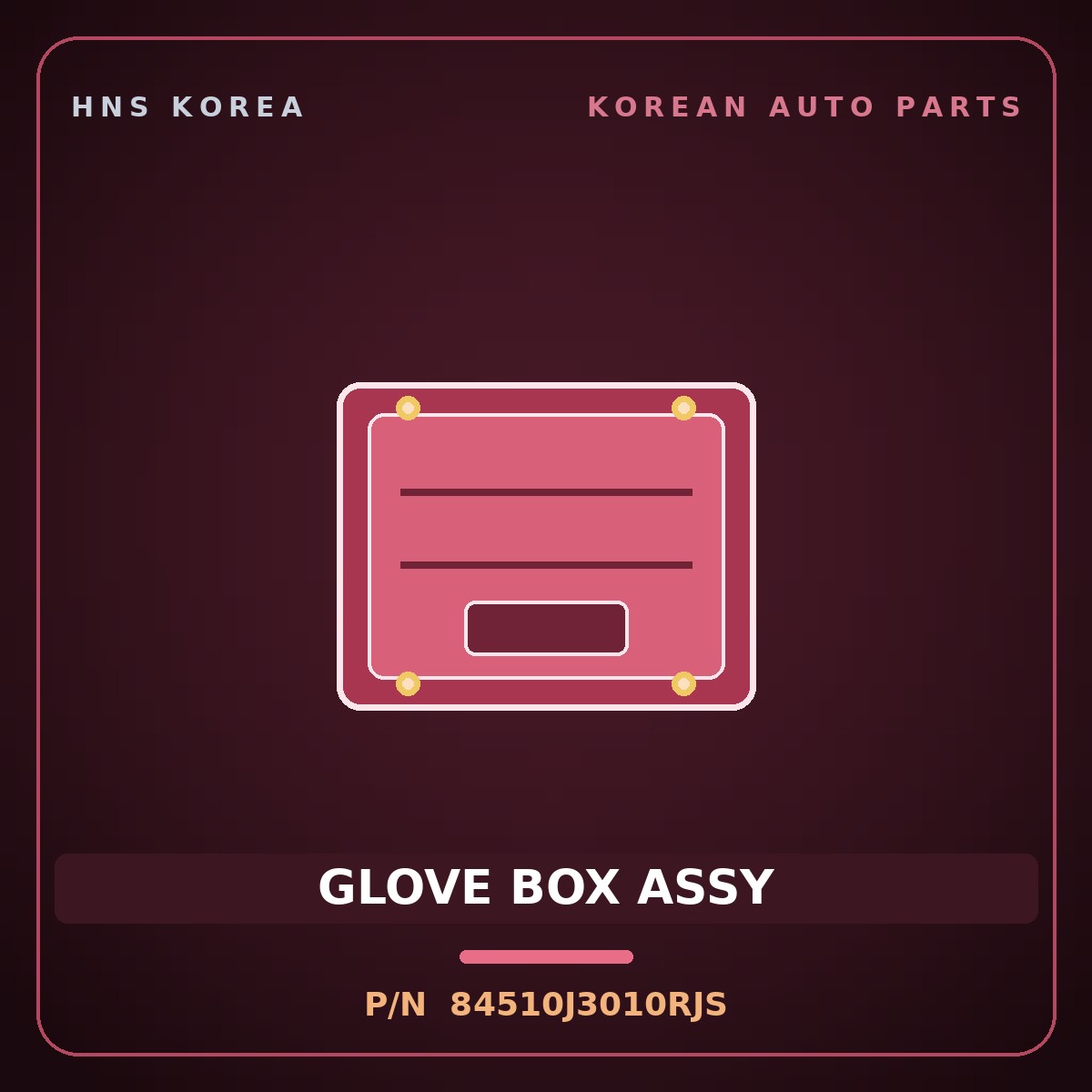 Genuine Mobis GLOVE BOX ASSY 84510J3010RJS for Veloster 2017 HNS Parts Korea