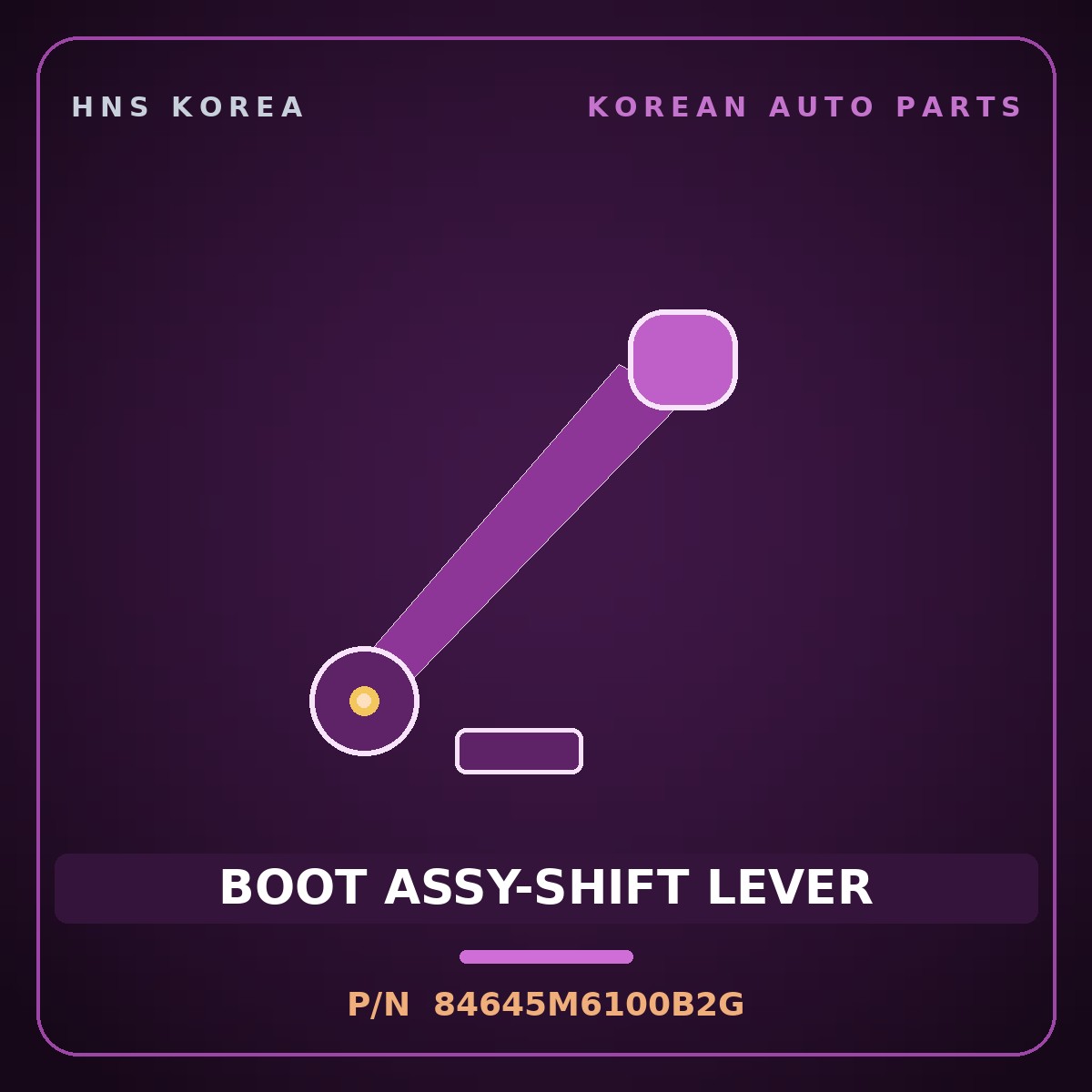 Genuine Mobis BOOT ASSY-SHIFT LEVER 84645M6100B2G for K3 2018 HNS Parts Korea