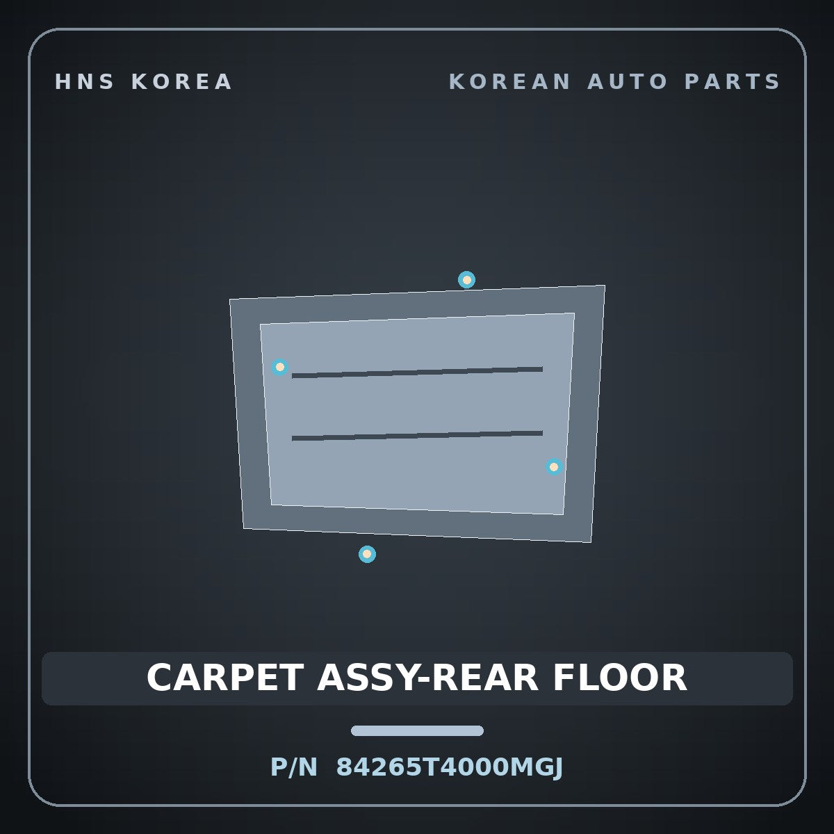 Genuine Mobis CARPET ASSY-REAR FLOOR 84265T4000MGJ for G90 2022 HNS Parts Korea