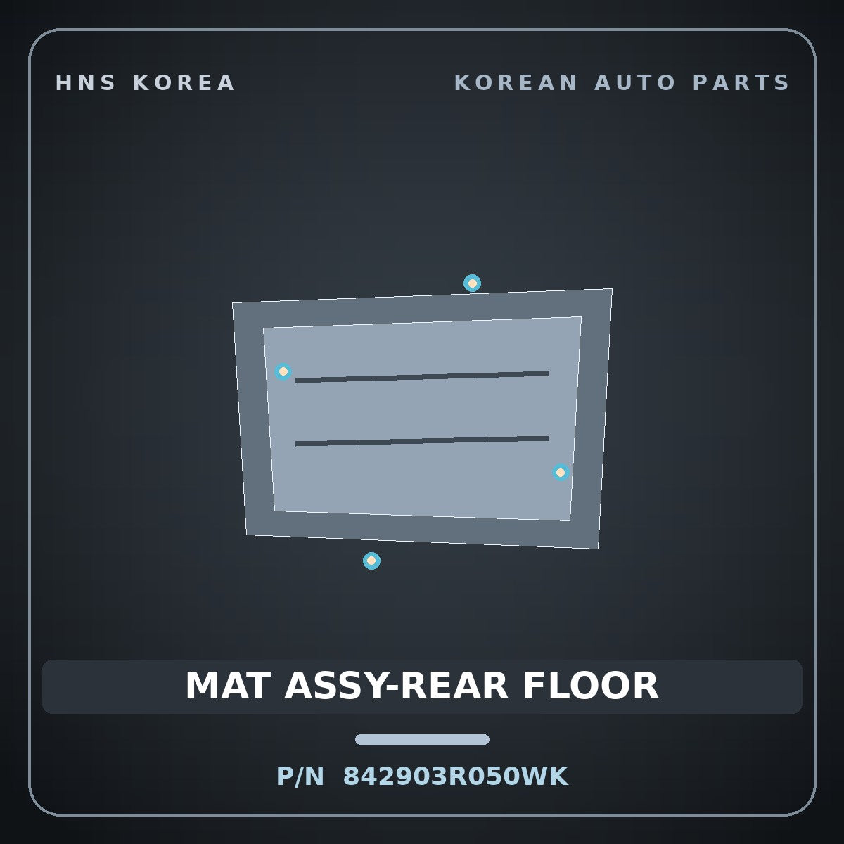 Genuine Mobis MAT ASSY-REAR FLOOR 842903R050WK for K7 2014 HNS Parts Korea