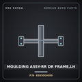 Genuine Mobis MOULDING ASSY-RR DR FRAME,LH 83850GI000 for Ioniq 5 2021 HNS Parts Korea
