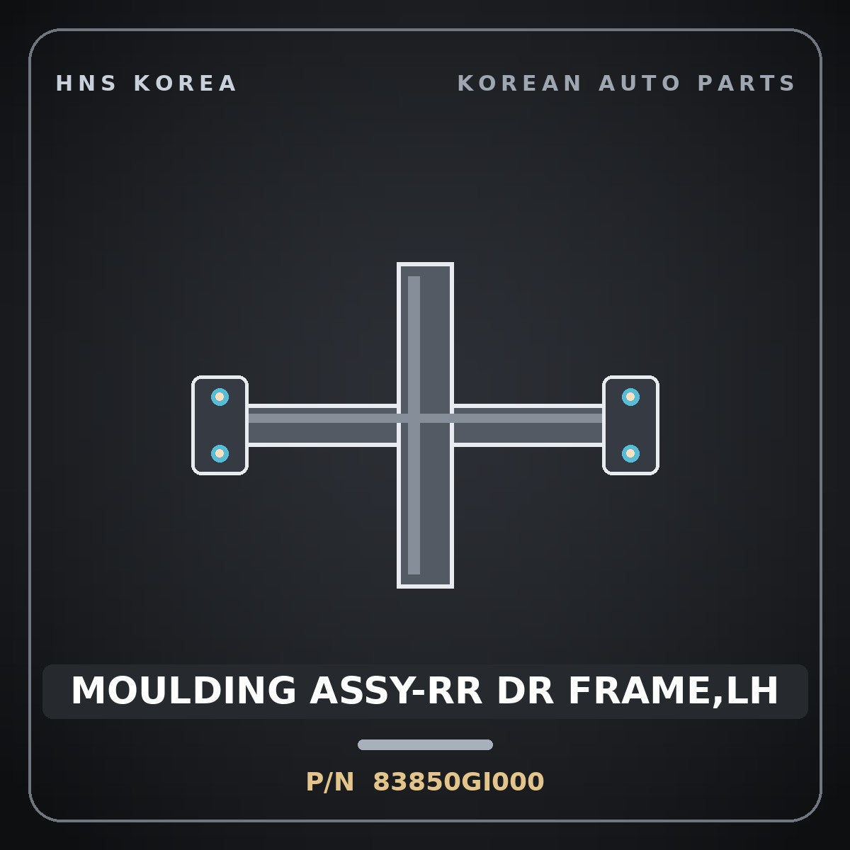 Genuine Mobis MOULDING ASSY-RR DR FRAME,LH 83850GI000 for Ioniq 5 2021 HNS Parts Korea
