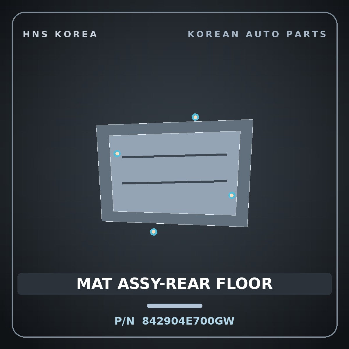 Genuine Mobis MAT ASSY-REAR FLOOR 842904E700GW for Bongo 2004 HNS Parts Korea