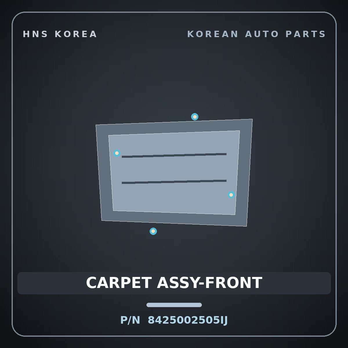 Genuine Mobis CARPET ASSY-FRONT 8425002505IJ for Atos 1998 HNS Parts Korea