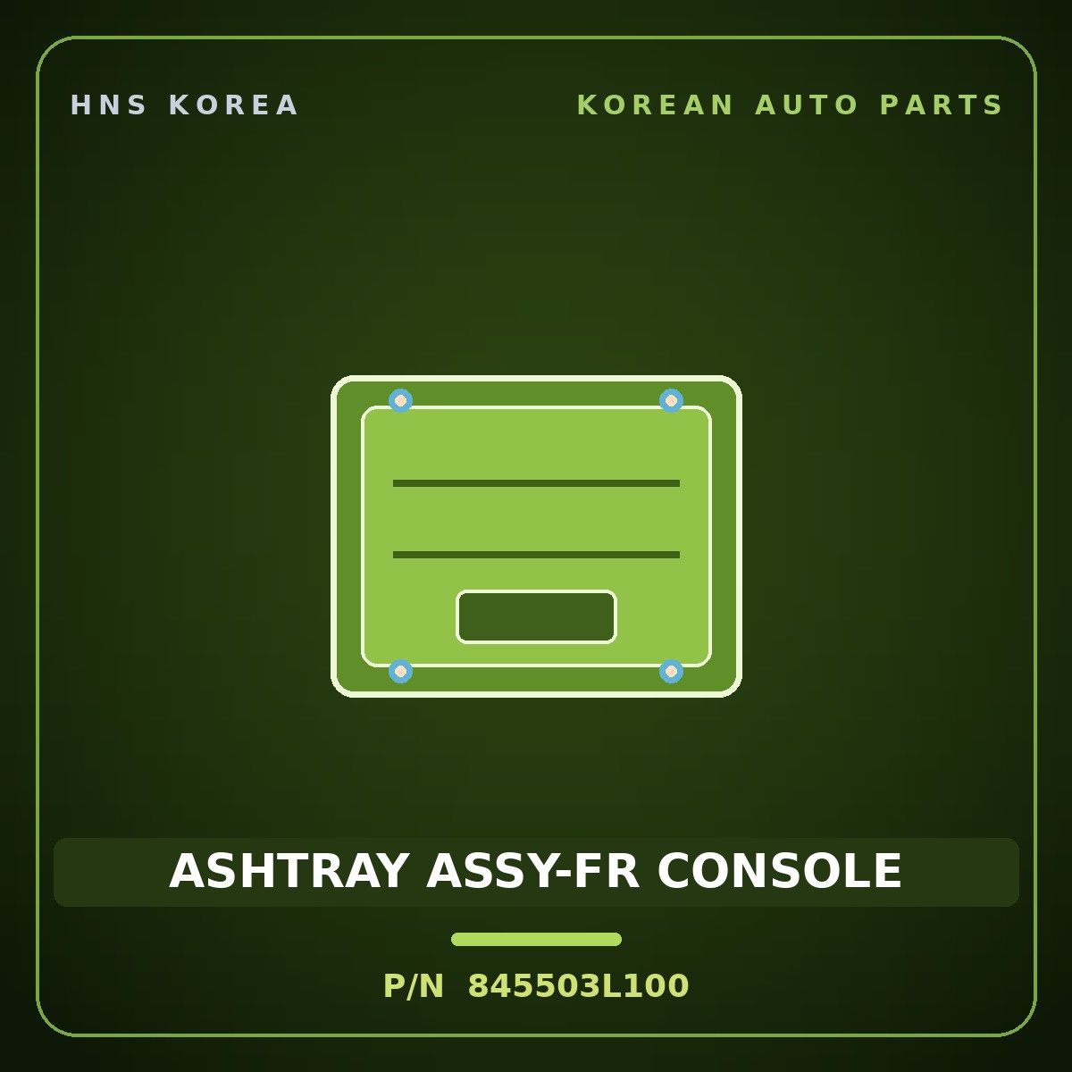 Genuine Mobis ASHTRAY ASSY-FR CONSOLE 845503L100 for Grandeur 2005 HNS Parts Korea