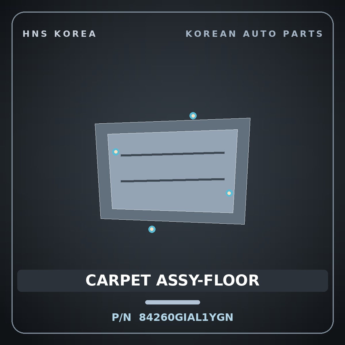 Genuine Mobis CARPET ASSY-FLOOR 84260GIAL1YGN for Ioniq 5 2024 HNS Parts Korea
