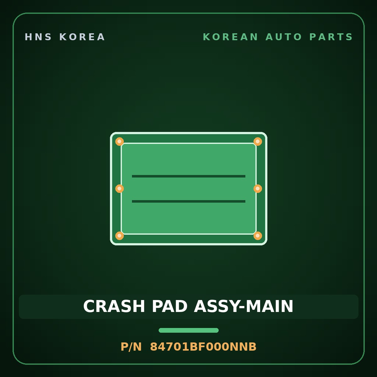 Genuine Mobis CRASH PAD ASSY-MAIN 84701BF000NNB for Kona 2024 HNS Parts Korea