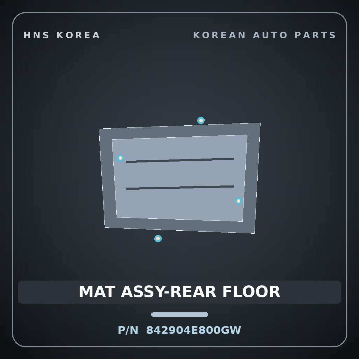 Genuine Mobis MAT ASSY-REAR FLOOR 842904E800GW for Bongo 2004 HNS Parts Korea