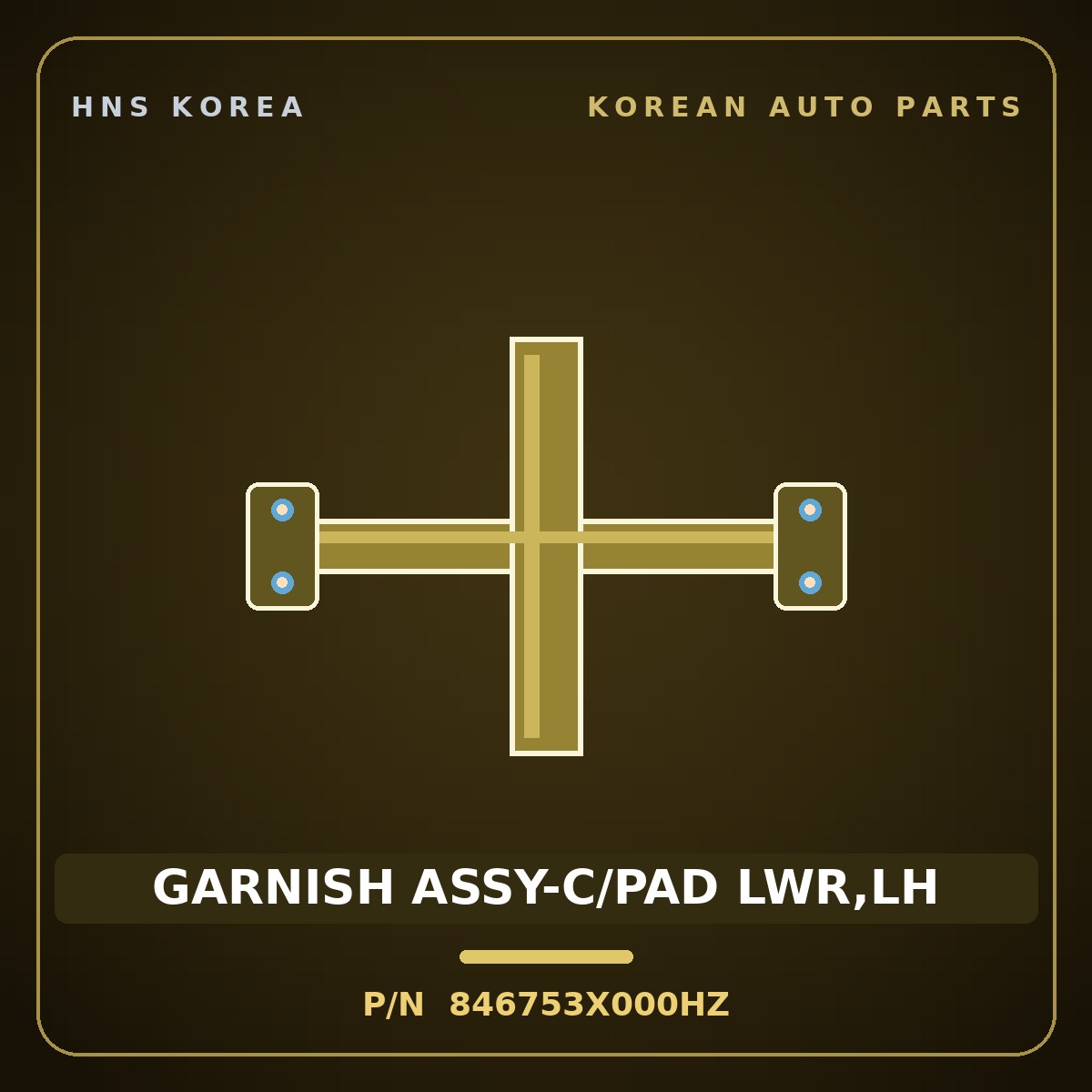 Genuine Mobis GARNISH ASSY-C/PAD LWR,LH 846753X000HZ for Elantra 2011 HNS Parts Korea