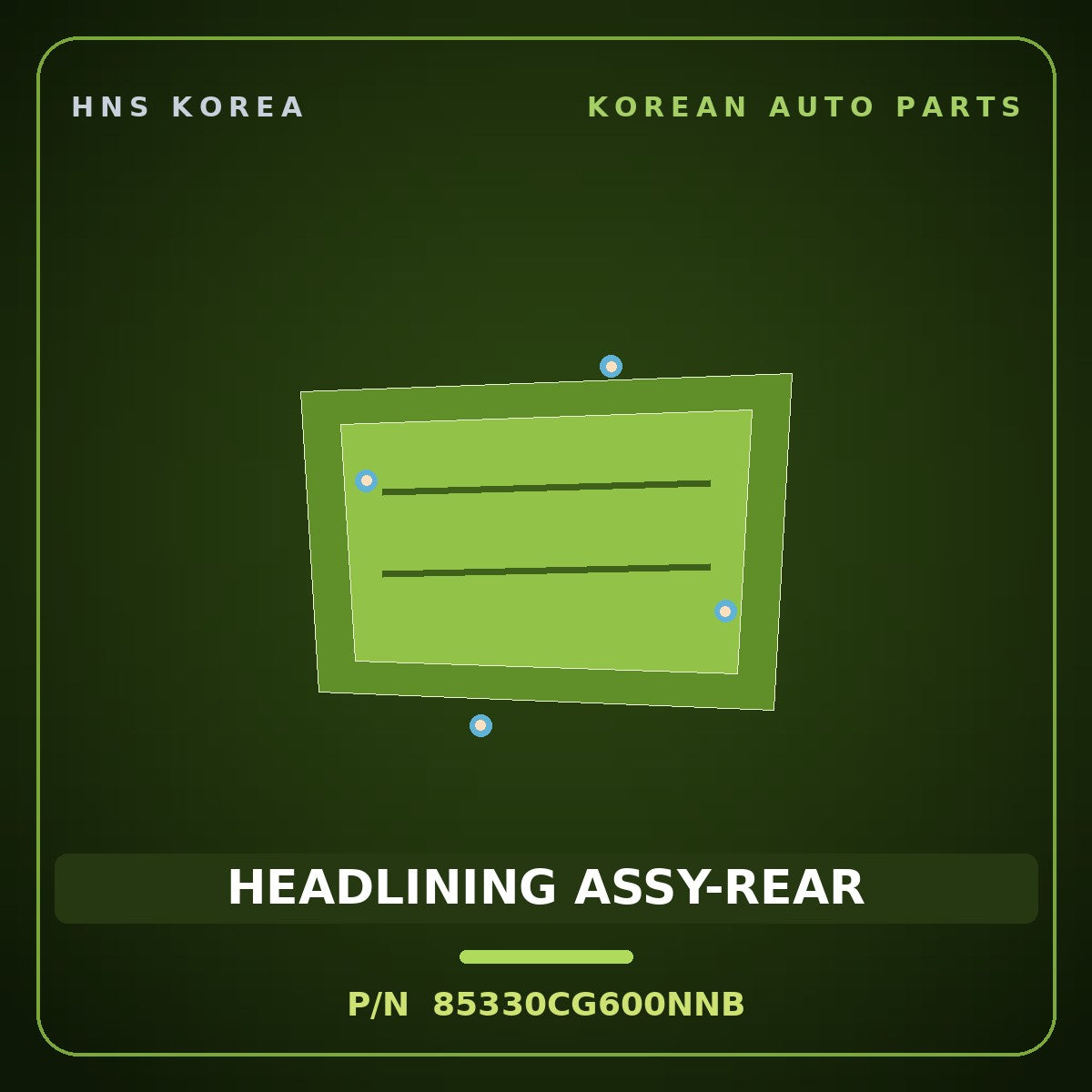 Genuine Mobis HEADLINING ASSY-REAR 85330CG600NNB for Staria 2021 HNS Parts Korea
