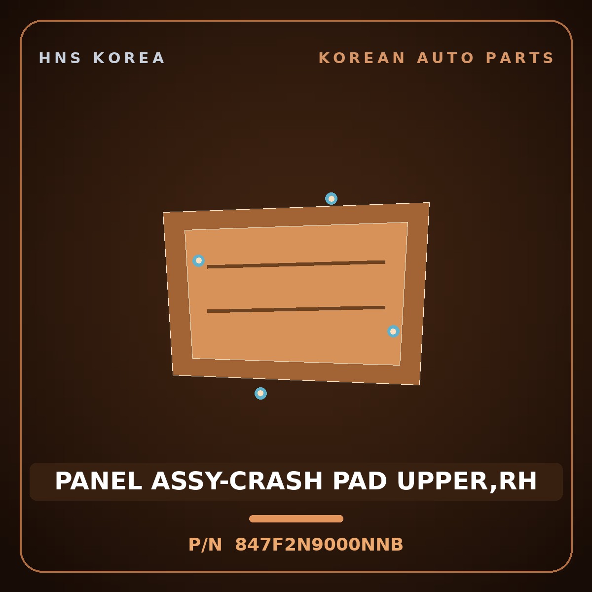 Genuine Mobis PANEL ASSY-CRASH PAD UPPER,RH 847F2N9000NNB for Tucson 2021 HNS Parts Korea