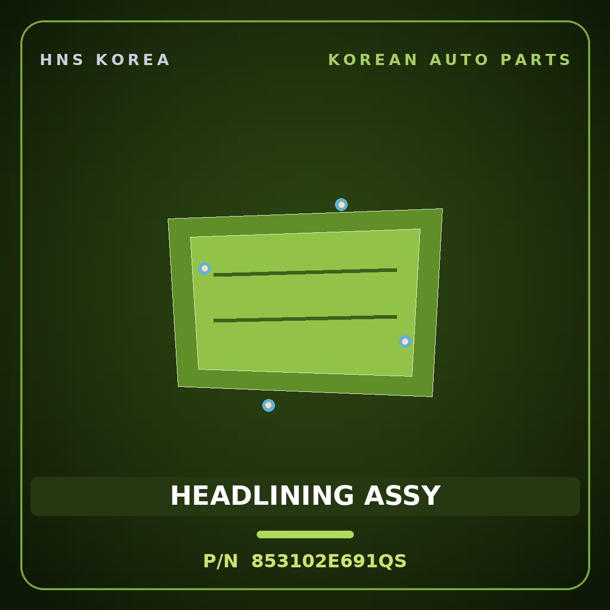 Genuine Mobis HEADLINING ASSY 853102E691QS for Tucson 2004 HNS Parts Korea