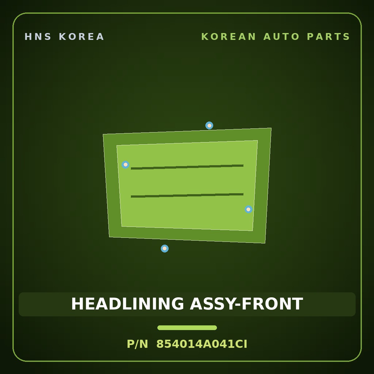 Genuine Mobis HEADLINING ASSY-FRONT 854014A041CI for Grand Starex 2002 HNS Parts Korea