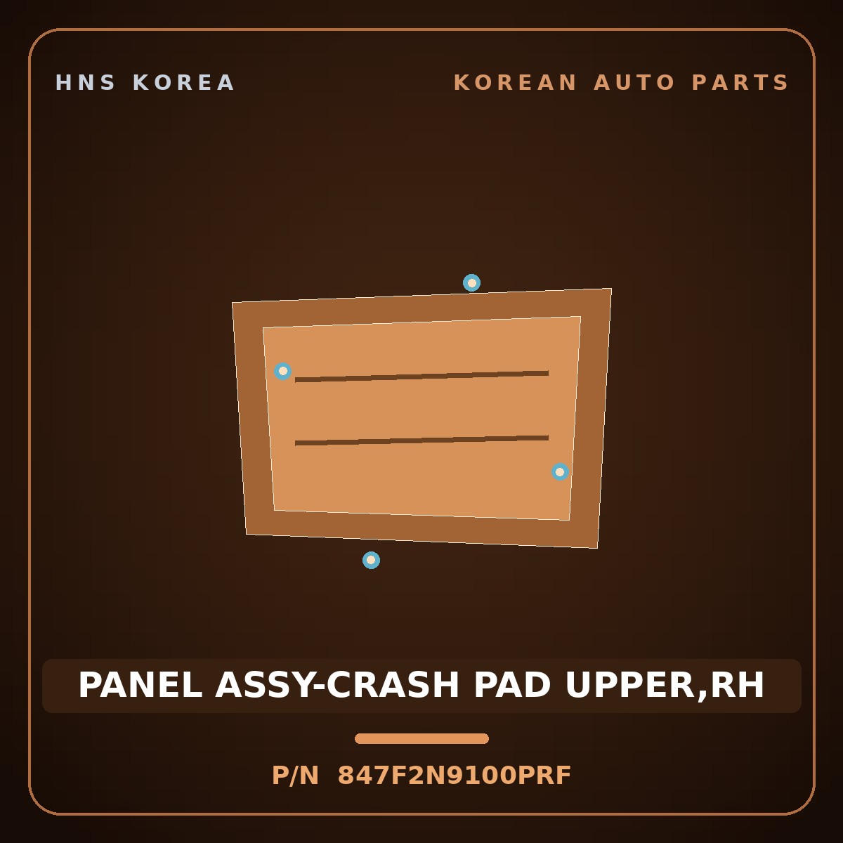 Genuine Mobis PANEL ASSY-CRASH PAD UPPER,RH 847F2N9100PRF for Tucson 2021 HNS Parts Korea