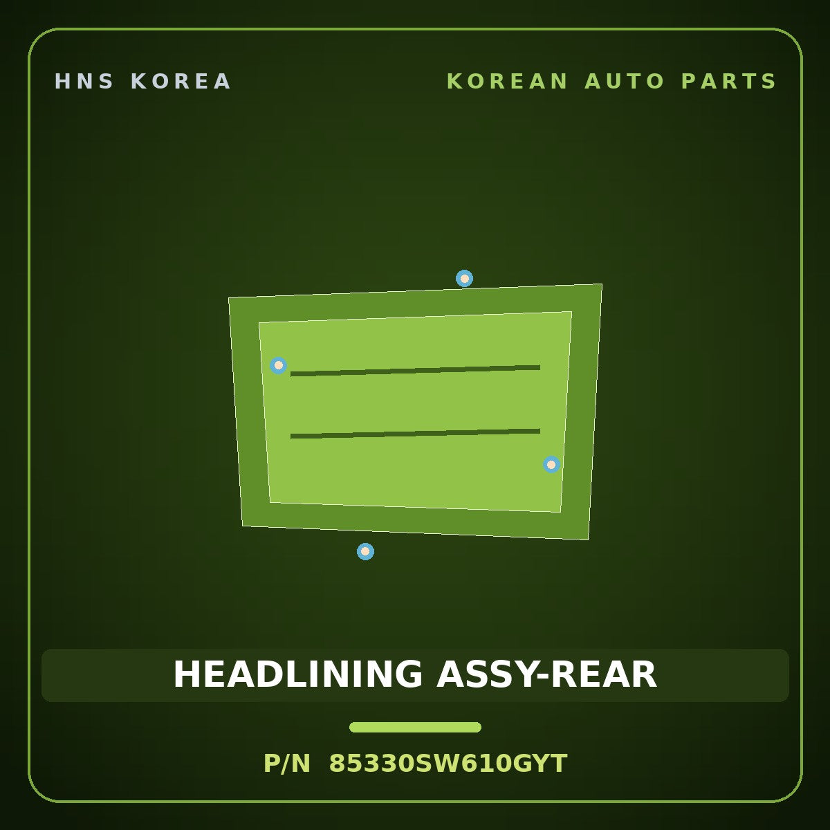 Genuine Mobis HEADLINING ASSY-REAR 85330SW610GYT for PV5 2026 HNS Parts Korea