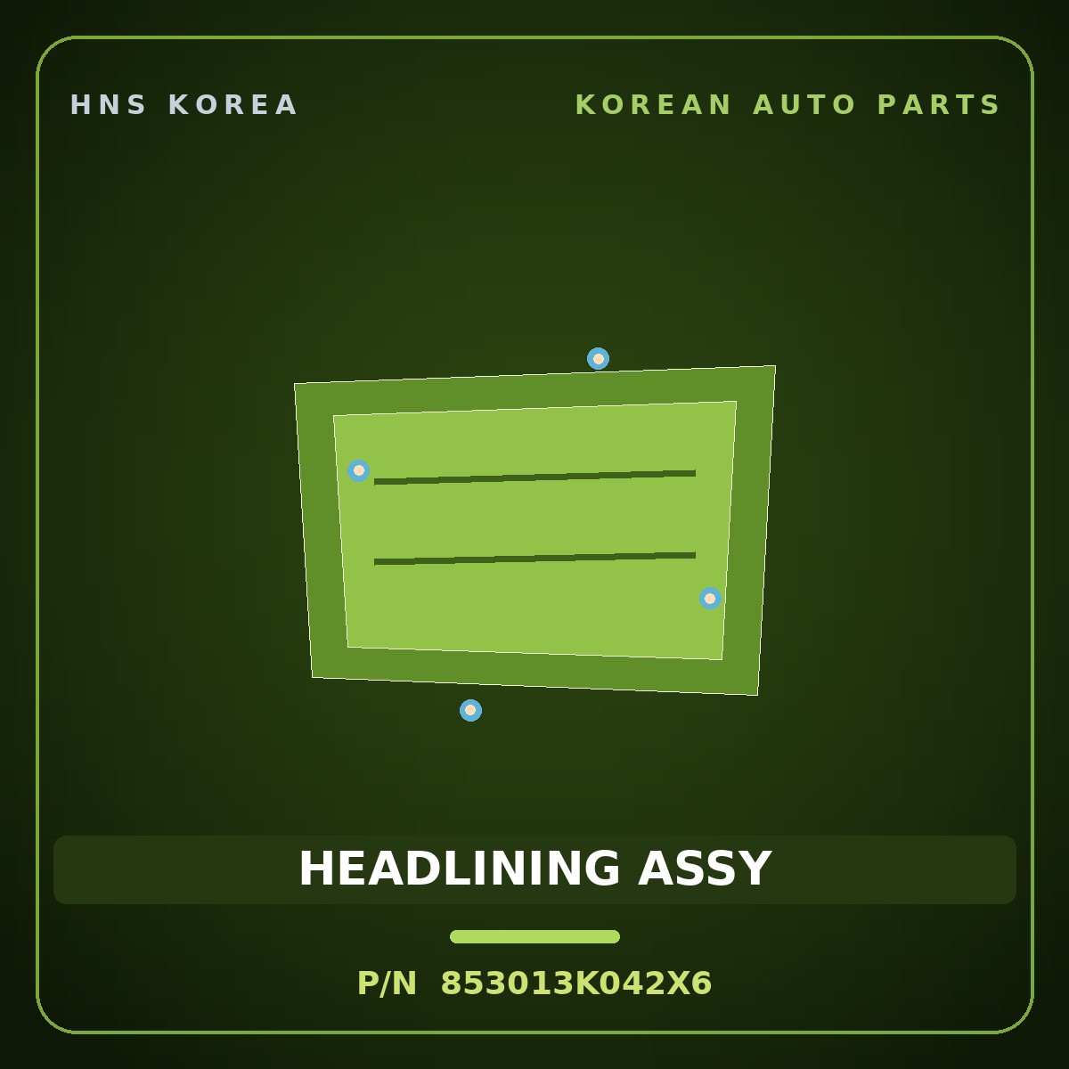 Genuine Mobis HEADLINING ASSY 853013K042X6 for Sonata 2008 HNS Parts Korea