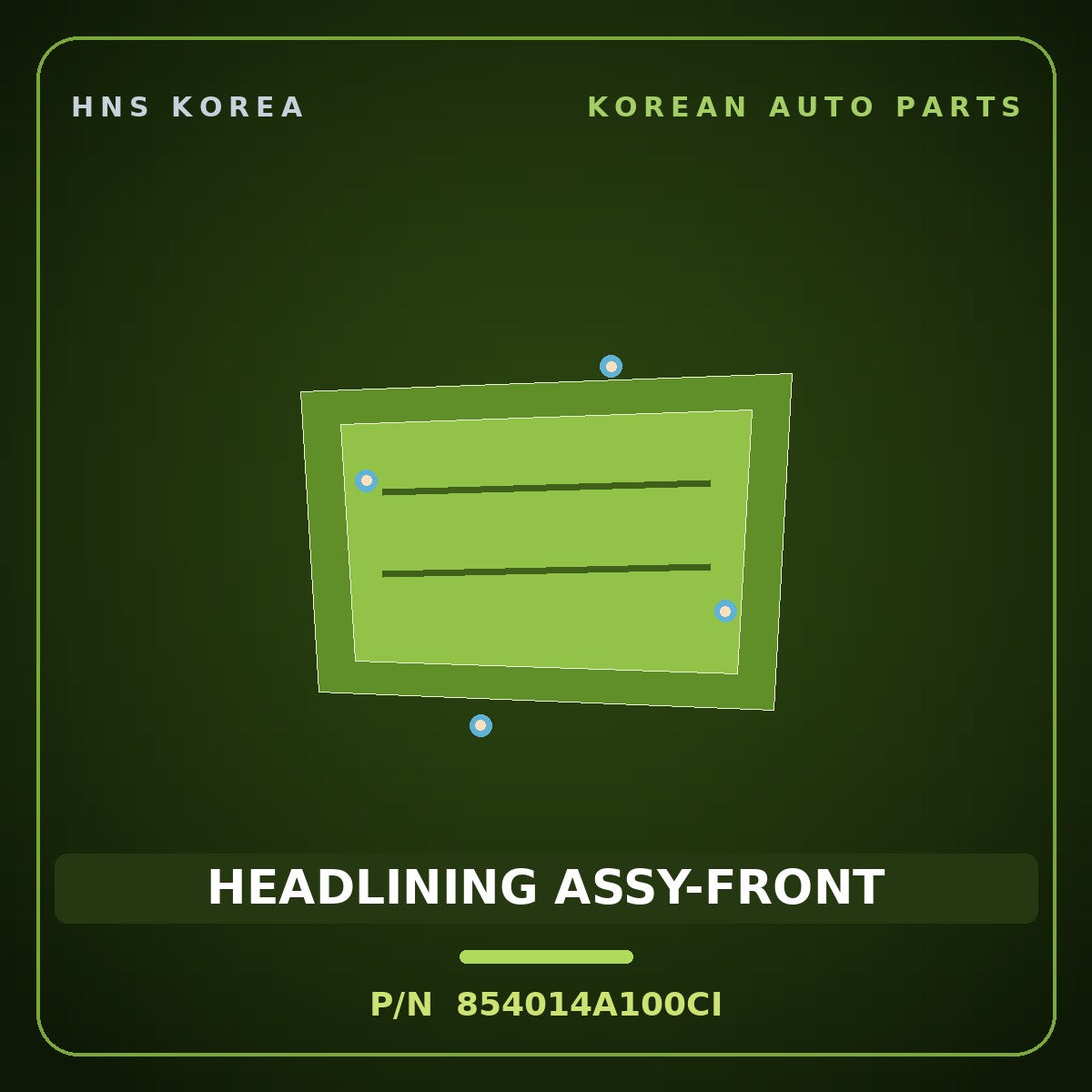 Genuine Mobis HEADLINING ASSY-FRONT 854014A100CI for Grand Starex 1997 HNS Parts Korea