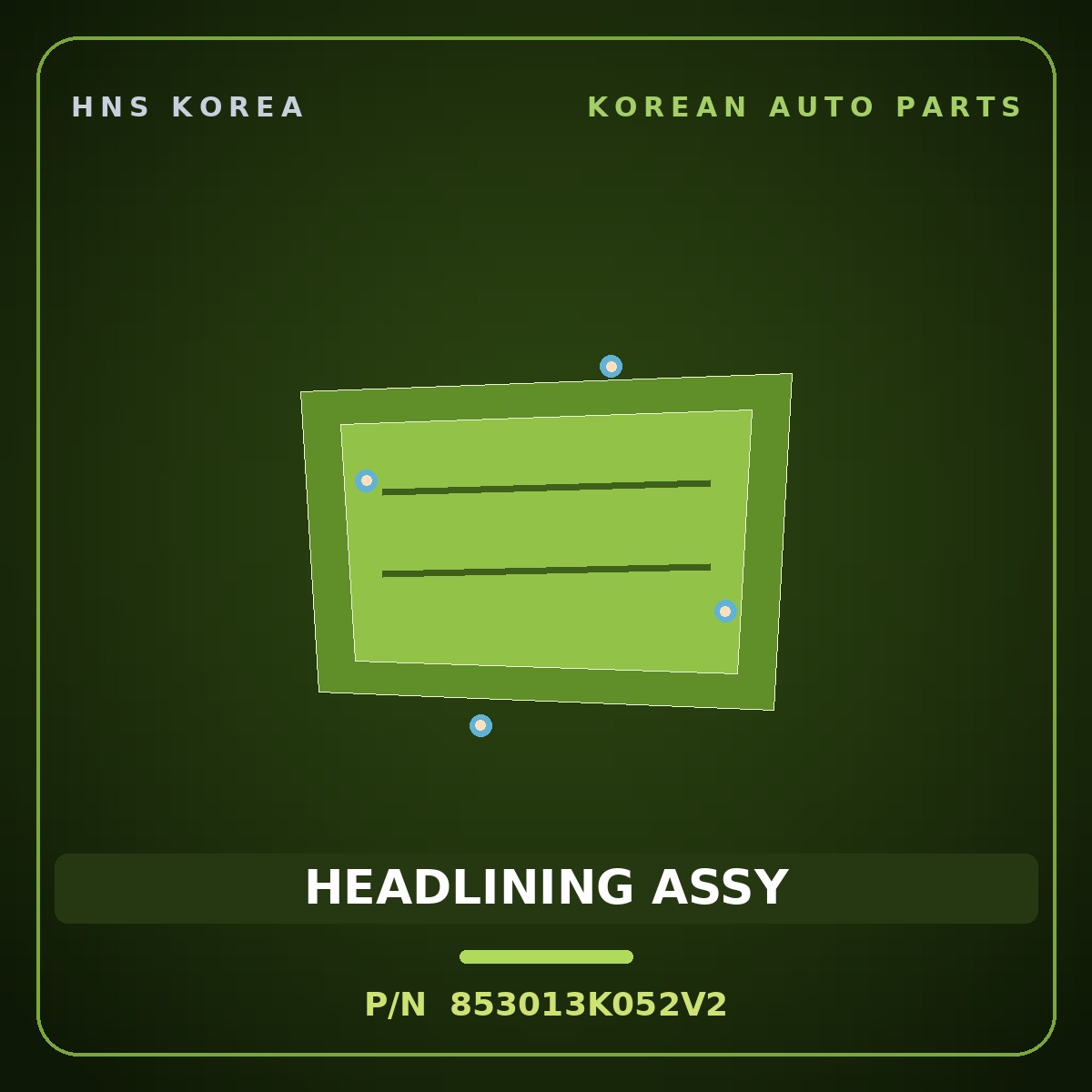 Genuine Mobis HEADLINING ASSY 853013K052V2 for Sonata 2008 HNS Parts Korea