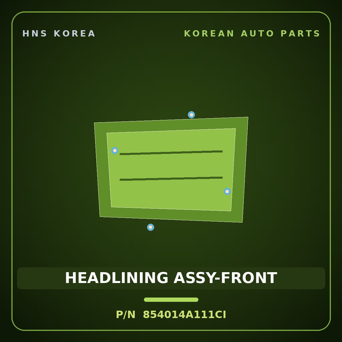 Genuine Mobis HEADLINING ASSY-FRONT 854014A111CI for Grand Starex 2002 HNS Parts Korea