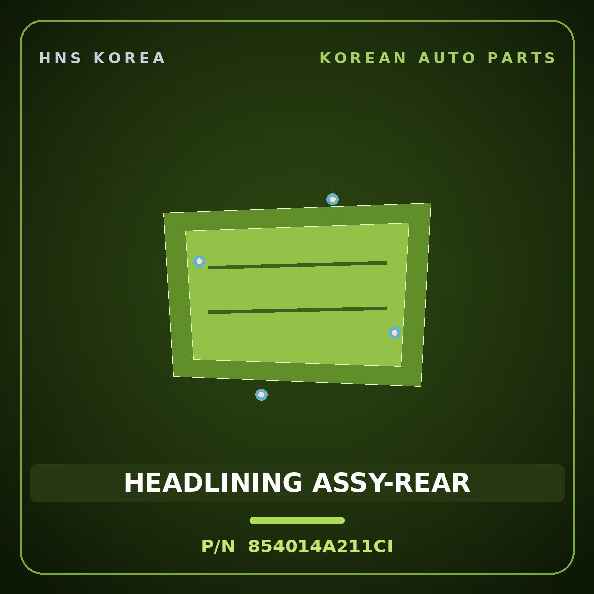 Genuine Mobis HEADLINING ASSY-REAR 854014A211CI for Grand Starex 2002 HNS Parts Korea