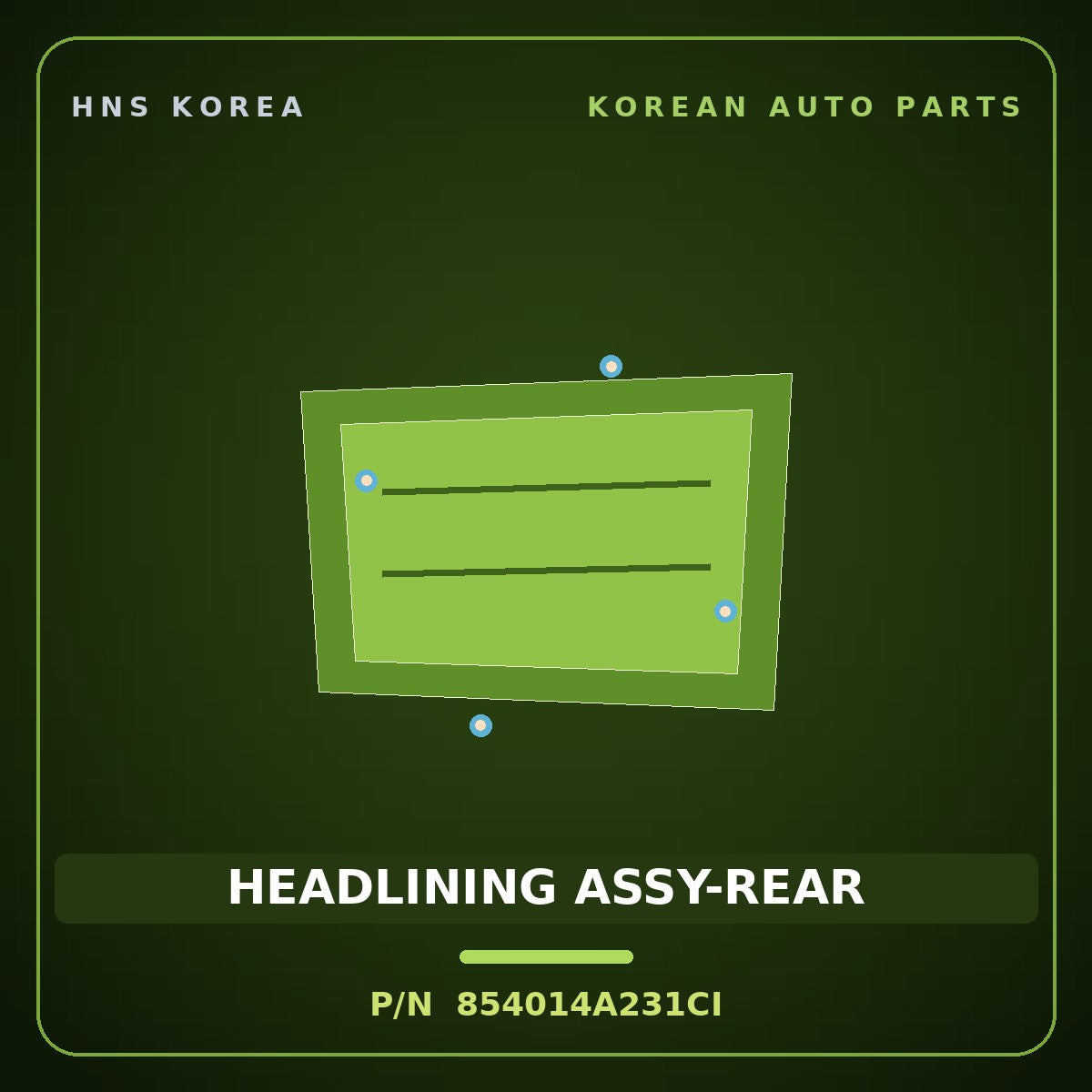 Genuine Mobis HEADLINING ASSY-REAR 854014A231CI for Grand Starex 2002 HNS Parts Korea