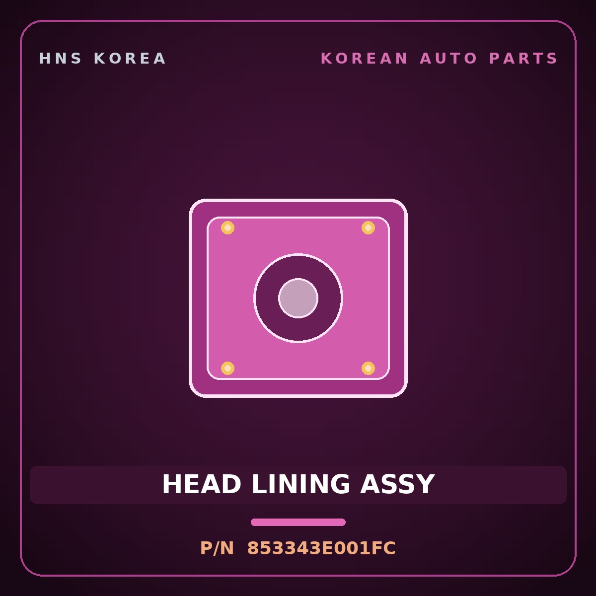 Genuine Mobis HEAD LINING ASSY 853343E001FC for Sorento 2002 HNS Parts Korea