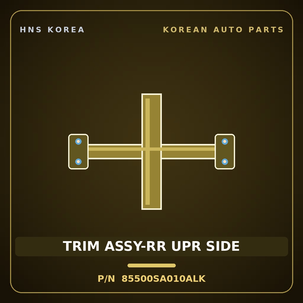 Genuine Mobis TRIM ASSY-RR UPR SIDE 85500SA010ALK for Grand Starex 1997 HNS Parts Korea