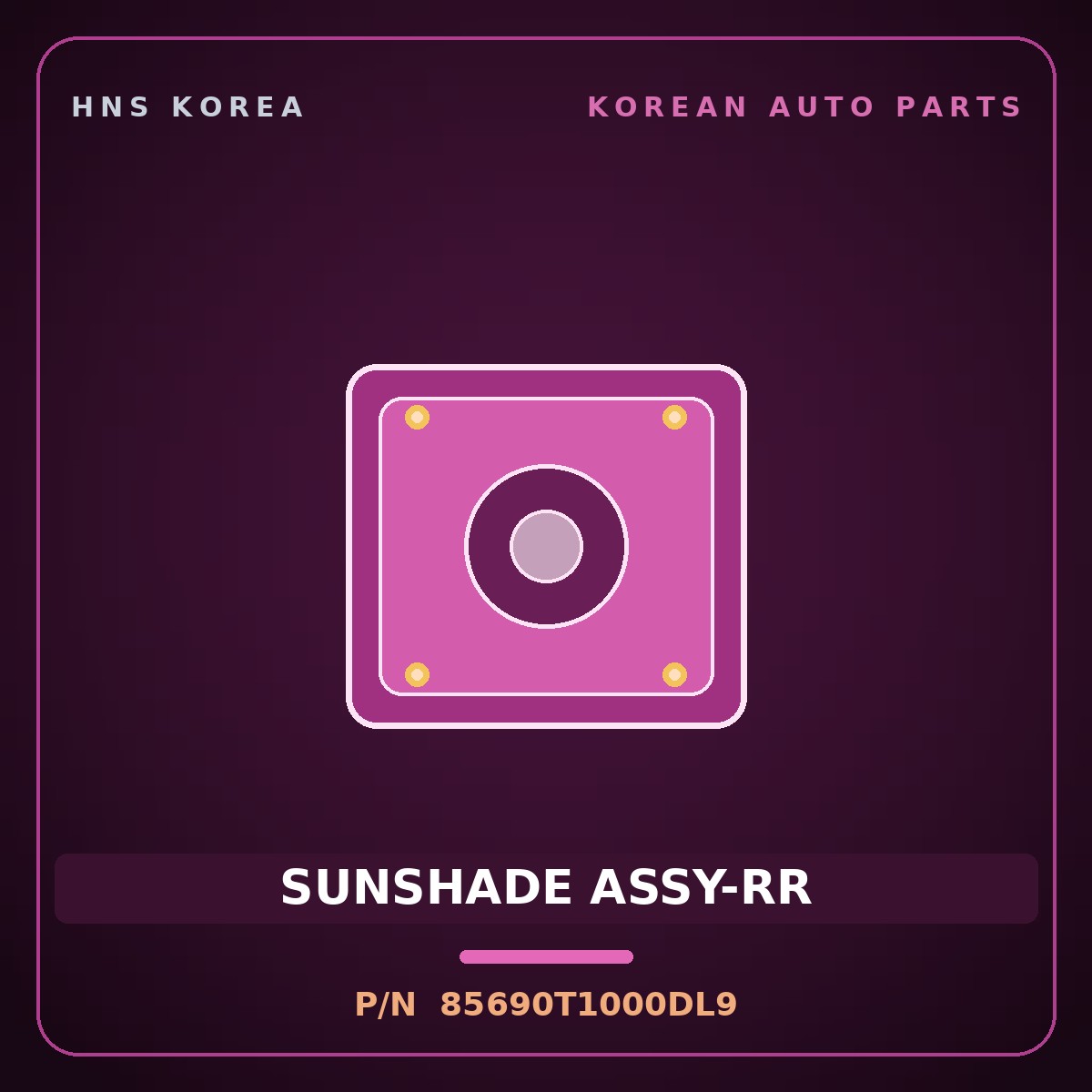 Genuine Mobis SUNSHADE ASSY-RR 85690T1000DL9 for G80 2021 HNS Parts Korea